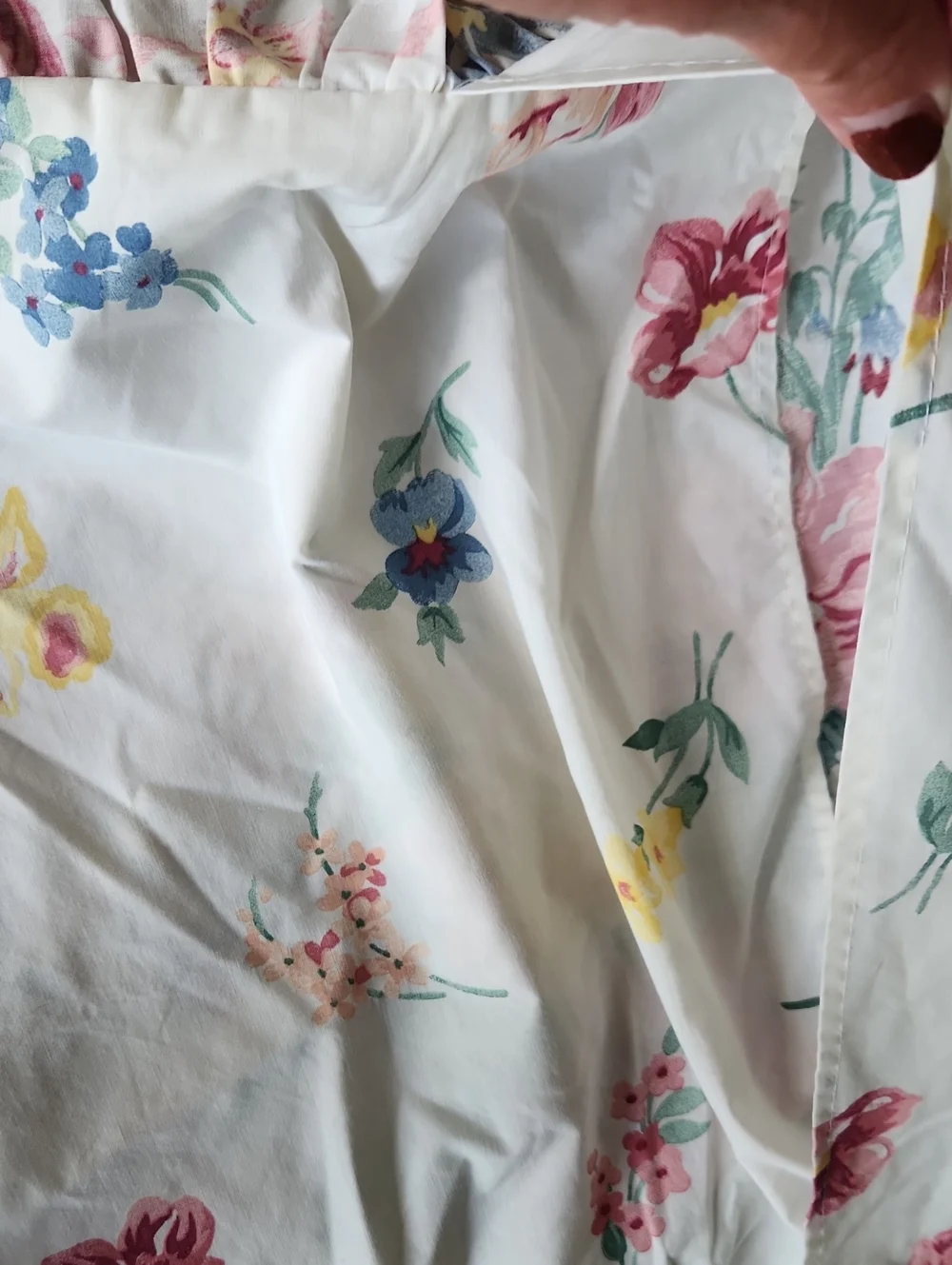 Vintage Bold Floral Print Pillow Shams Ruffle Standard‎ Custom Cottagecore
